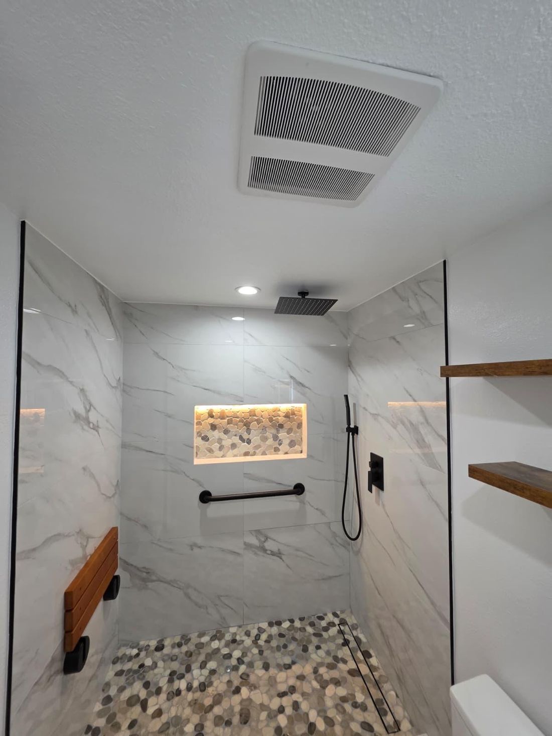 Bathroom remodel with walk-in shower Tigard Oregon
