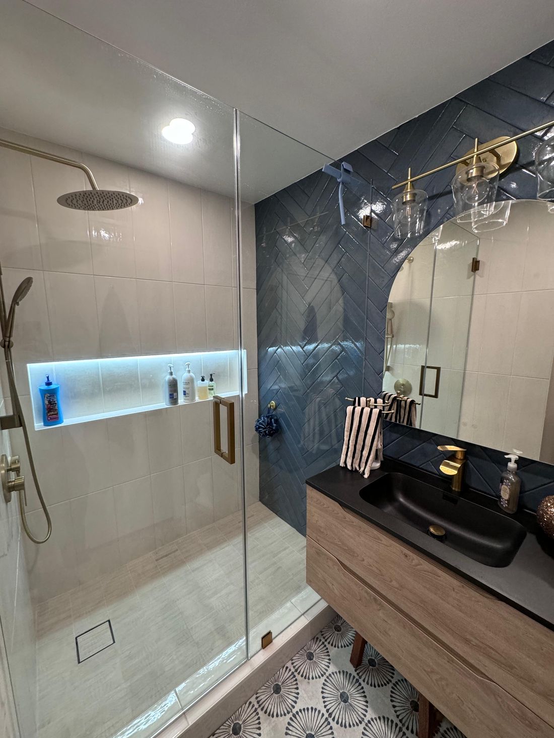 Custom tile walk-in shower Tigard Oregon